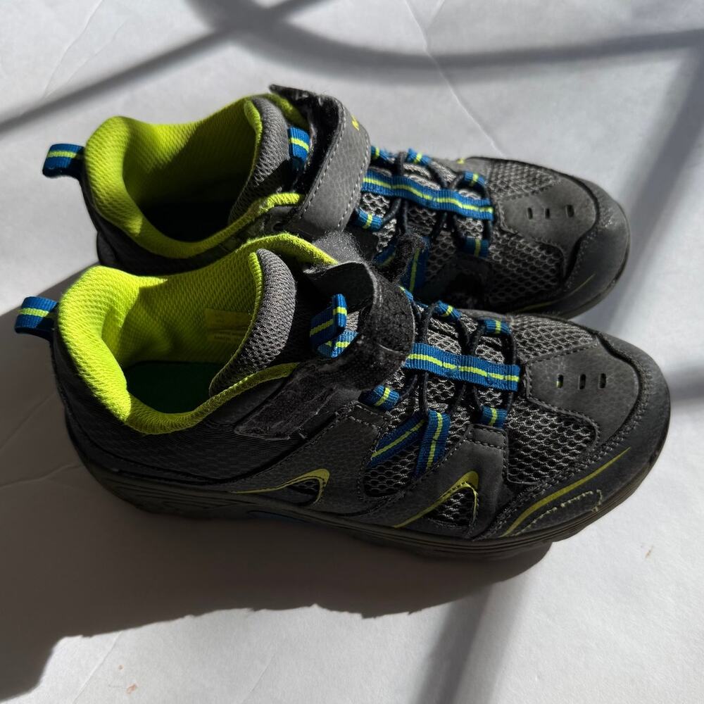 Merrell Trail Chaser Hiking Shoes - Grey/Blue/Citron Big Kid 4M
